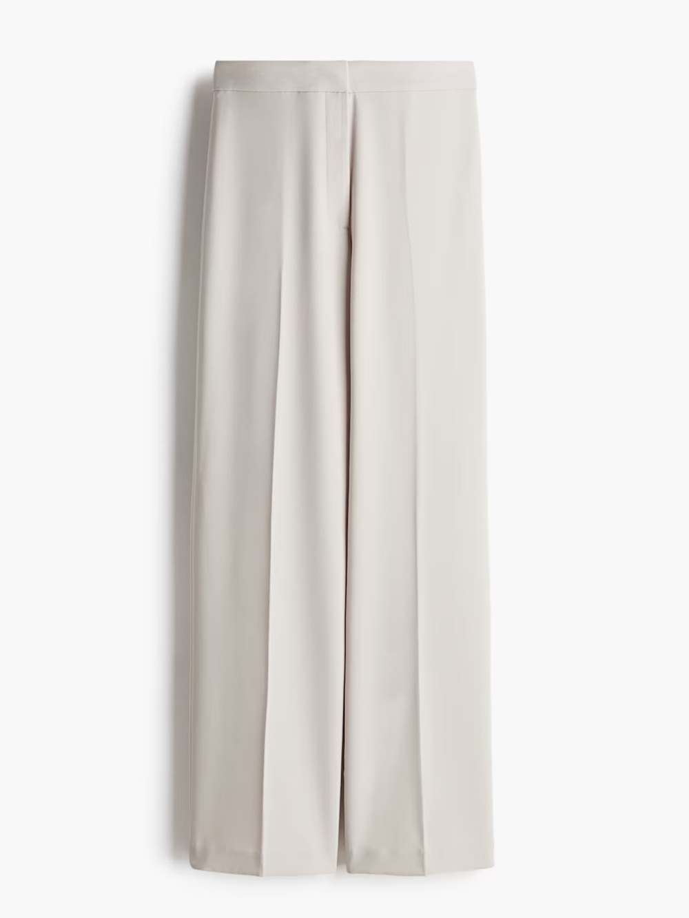 H&M Wide-Leg High-Rise Pants in Light taupe